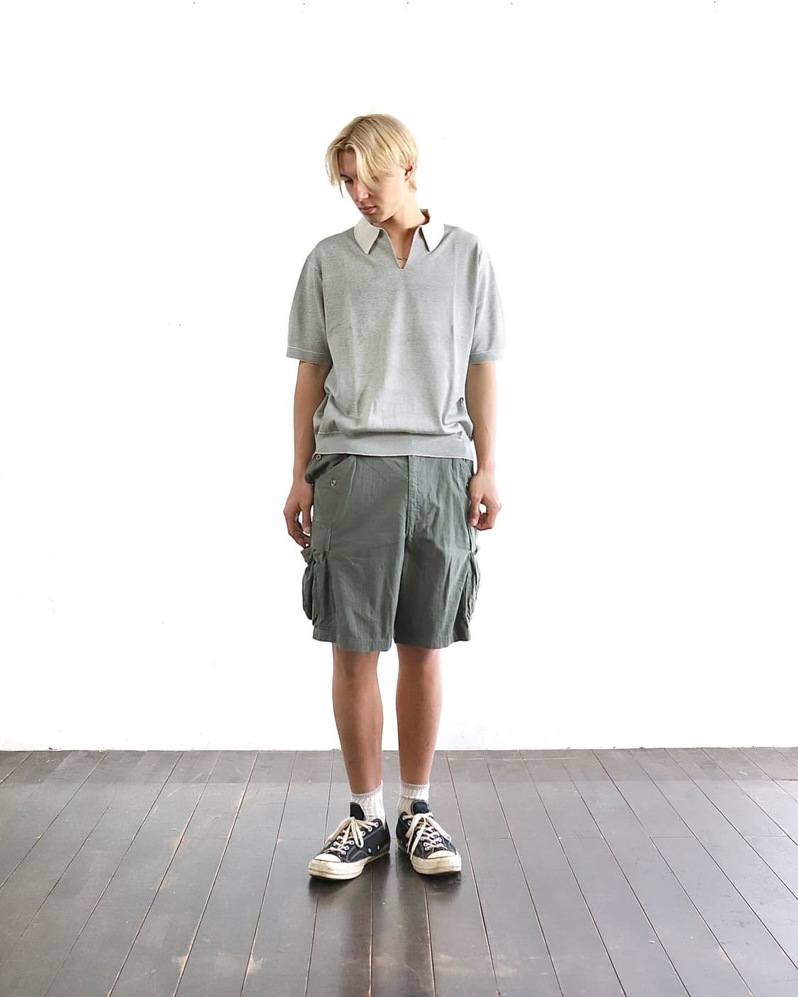 아프레세 하이게이지 스트라이프 스키퍼 카라티 상품이미지1