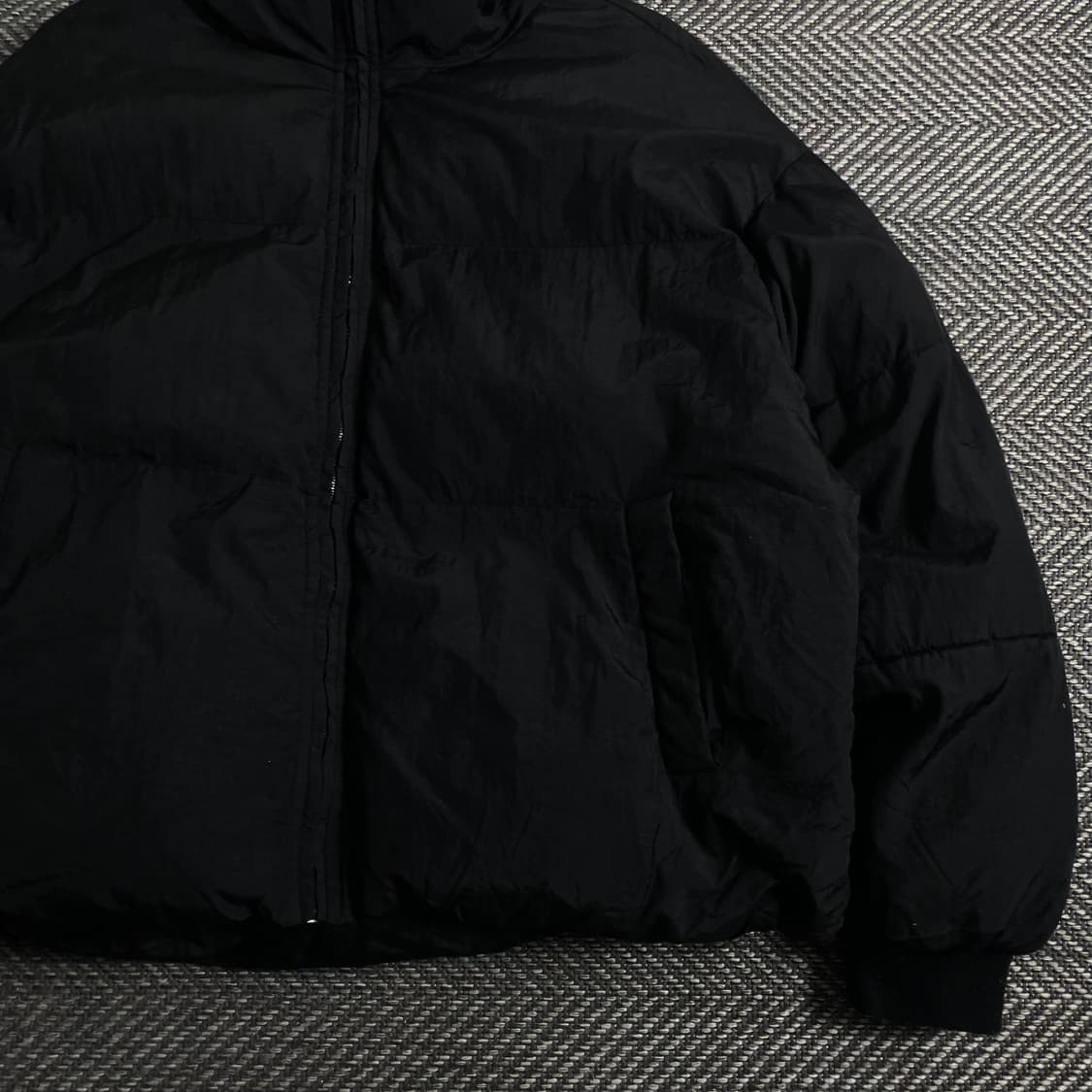 ASNOFIT 미니멀 박시핏 푸퍼 패딩 블랙y 3938 상품이미지3