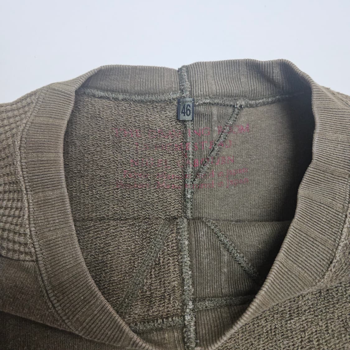 (무료배송) 나이젤카본 아미크루 저지믹스 스웻셔츠/ 올리브 /46사이즈 상품이미지5