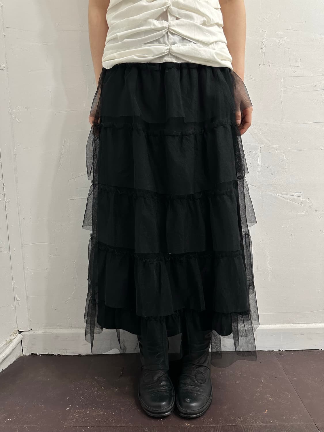sha layered banding skirt 상품이미지2