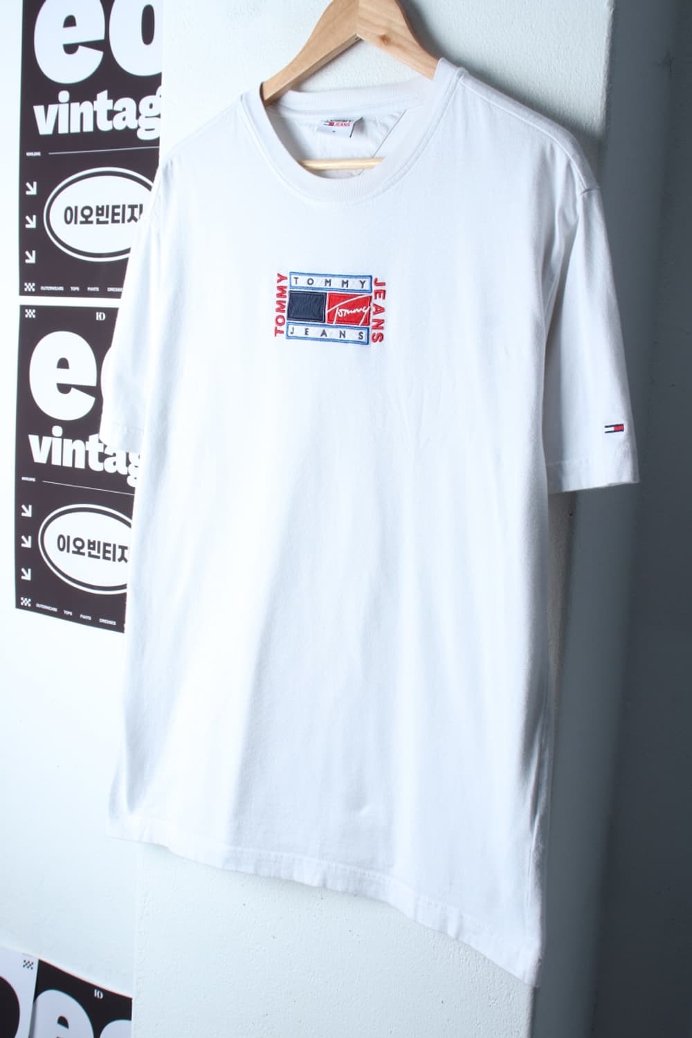 (M-XL) 타미힐피거 반팔 티셔츠 빅로고 화이트 올드스쿨-H32388 상품이미지1