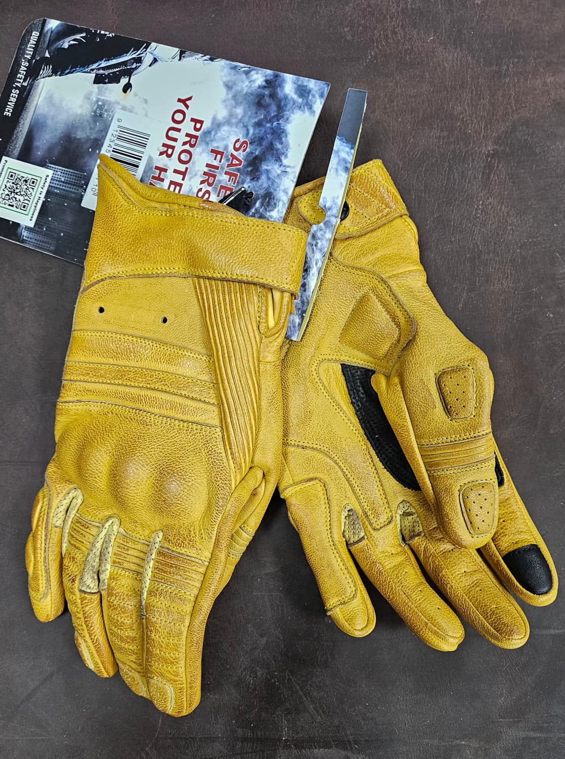 빈티지 바이크 가죽 장갑, 사이즈 M 상품이미지3