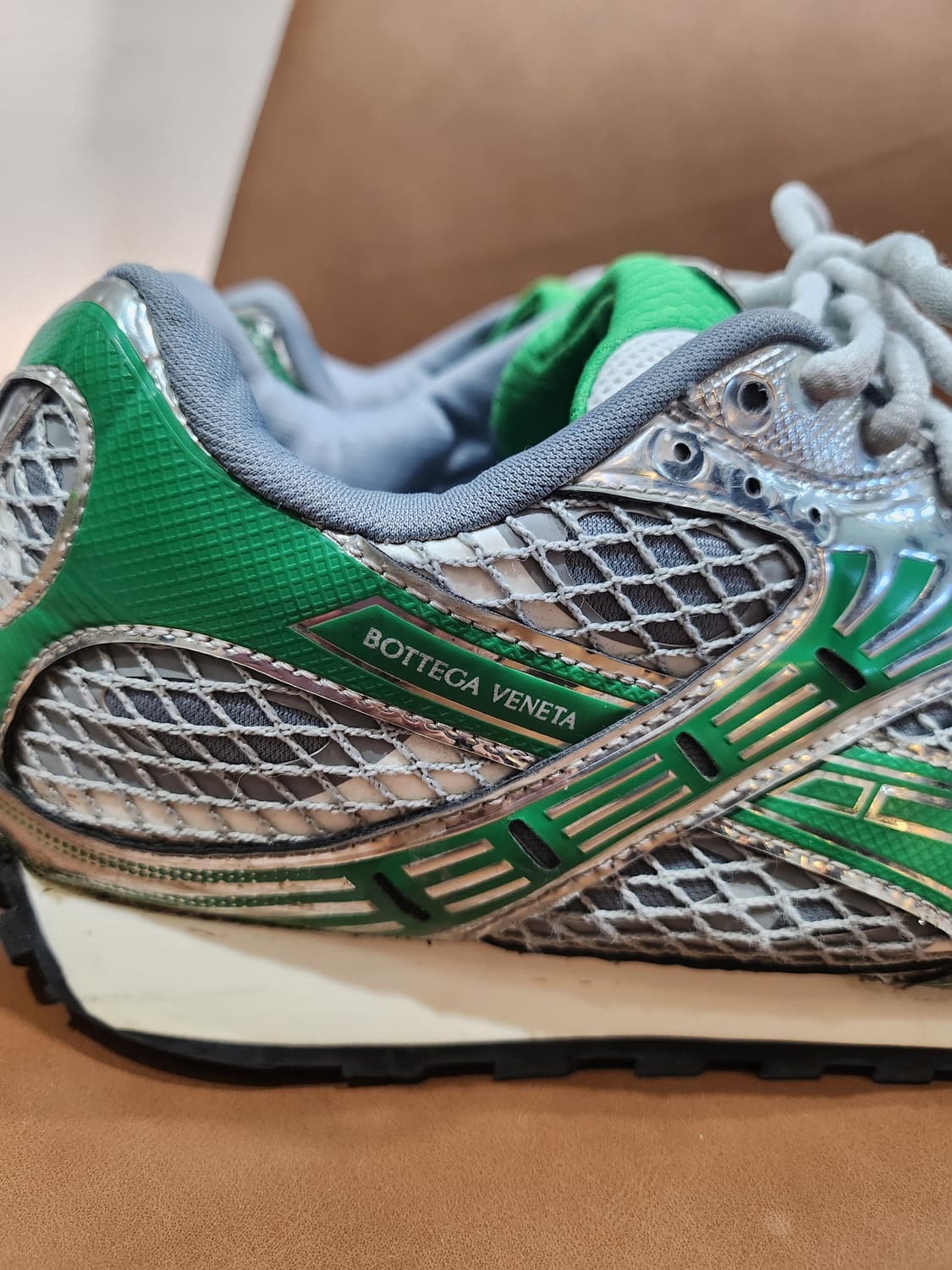 보테가베네타 오르빗 스니커즈 그린 44 정품 상품이미지5