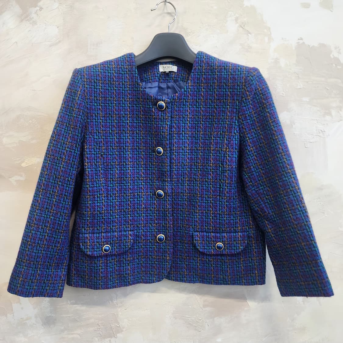 일본빈티지 울 트위드 자켓 상품이미지1