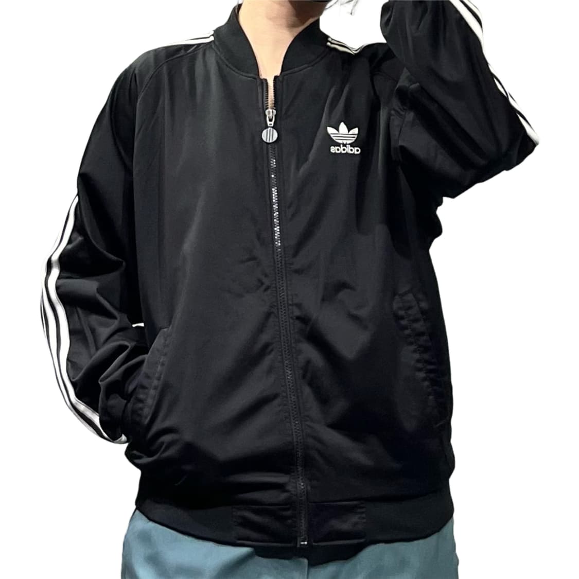 아디다스 블랙 빅로고 져지 봄버 상품이미지1