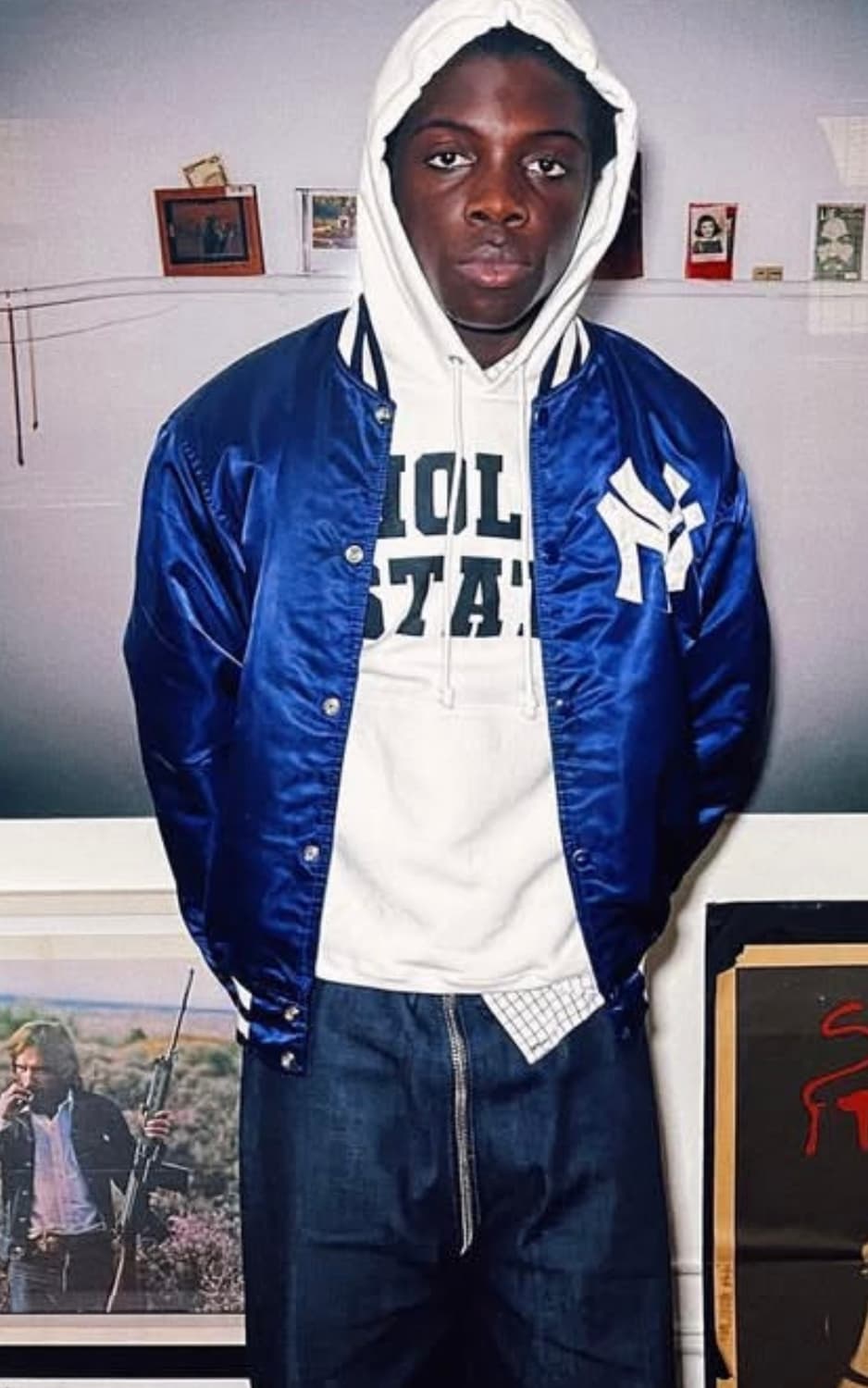 빈티지 90s 뉴욕양키즈 스테디움자켓 네이비  상품이미지2