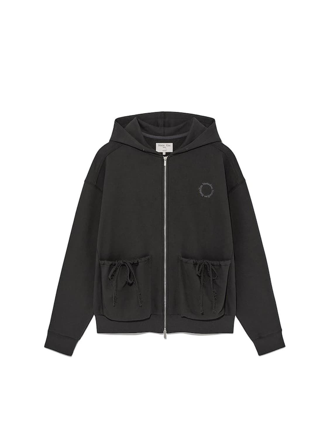 마뗑킴 볼륨 포켓 후디 집업 차콜 상품이미지2