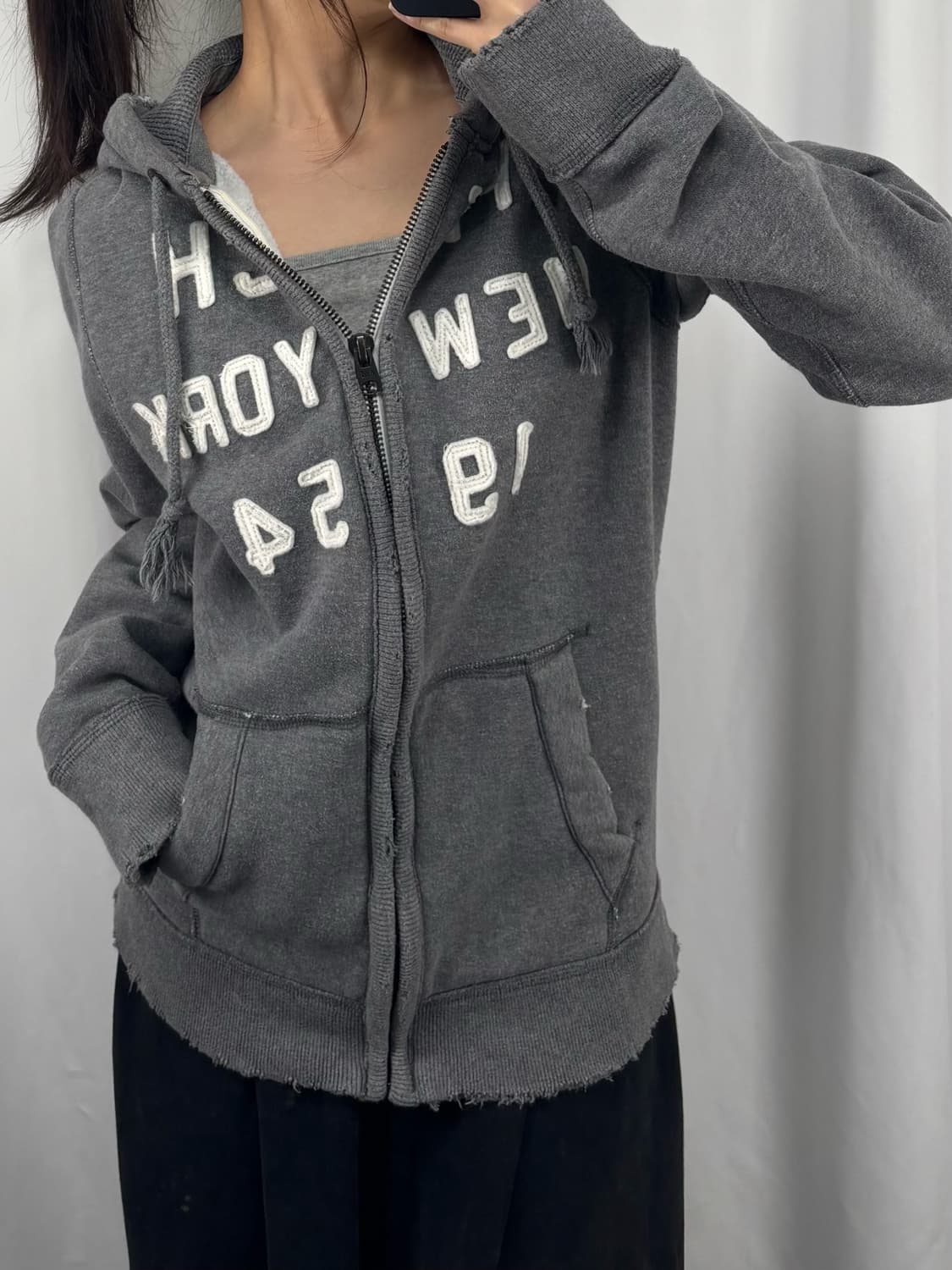 아베크롬비 그레이 후드집업 상품이미지2