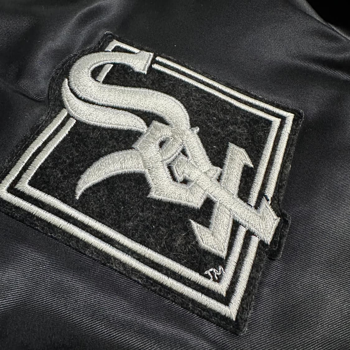90s Chalk Line White SOX 새틴 자켓 상품이미지4
