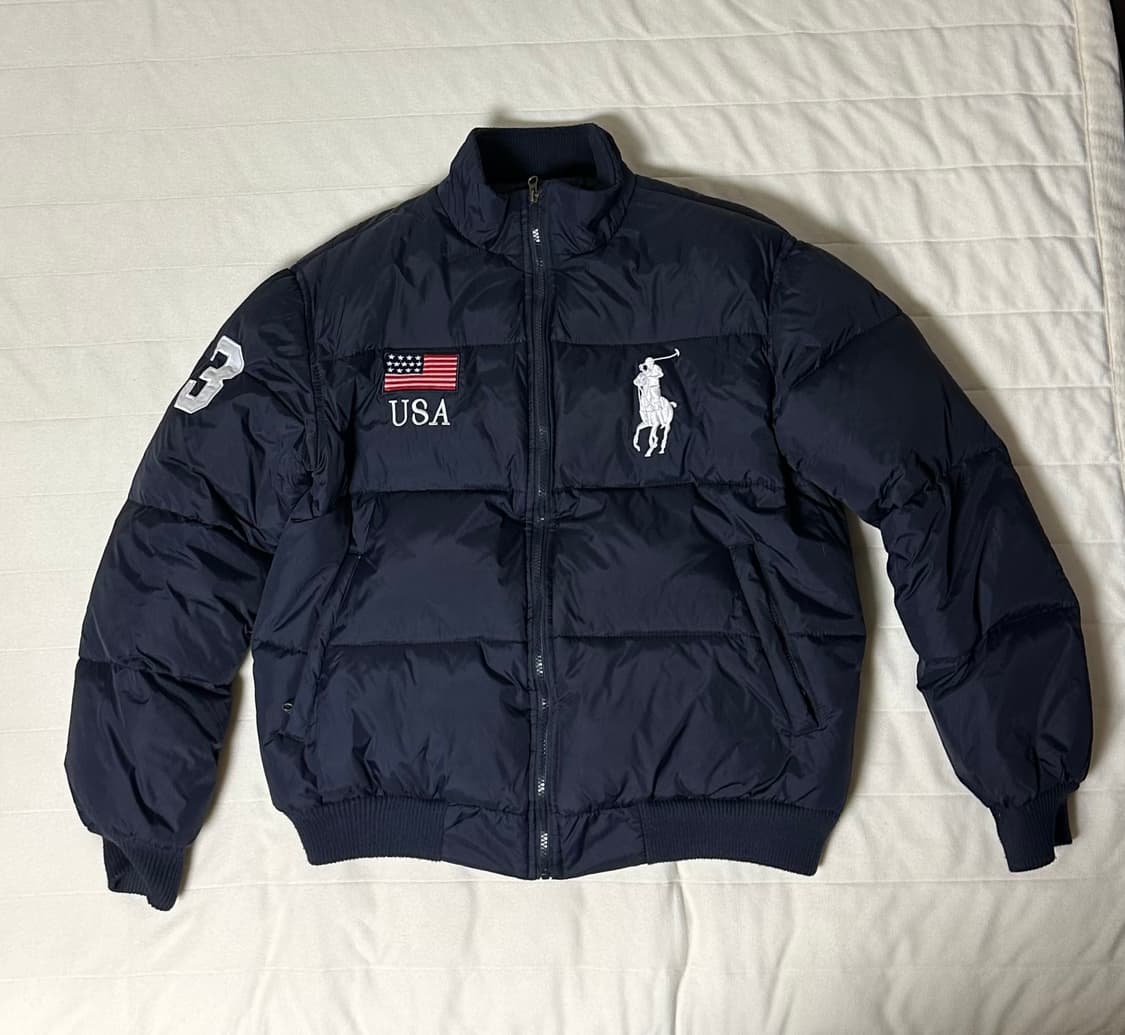 폴로 랄프로렌 빅포니 USA 성조기 패딩 네이비 상품이미지1