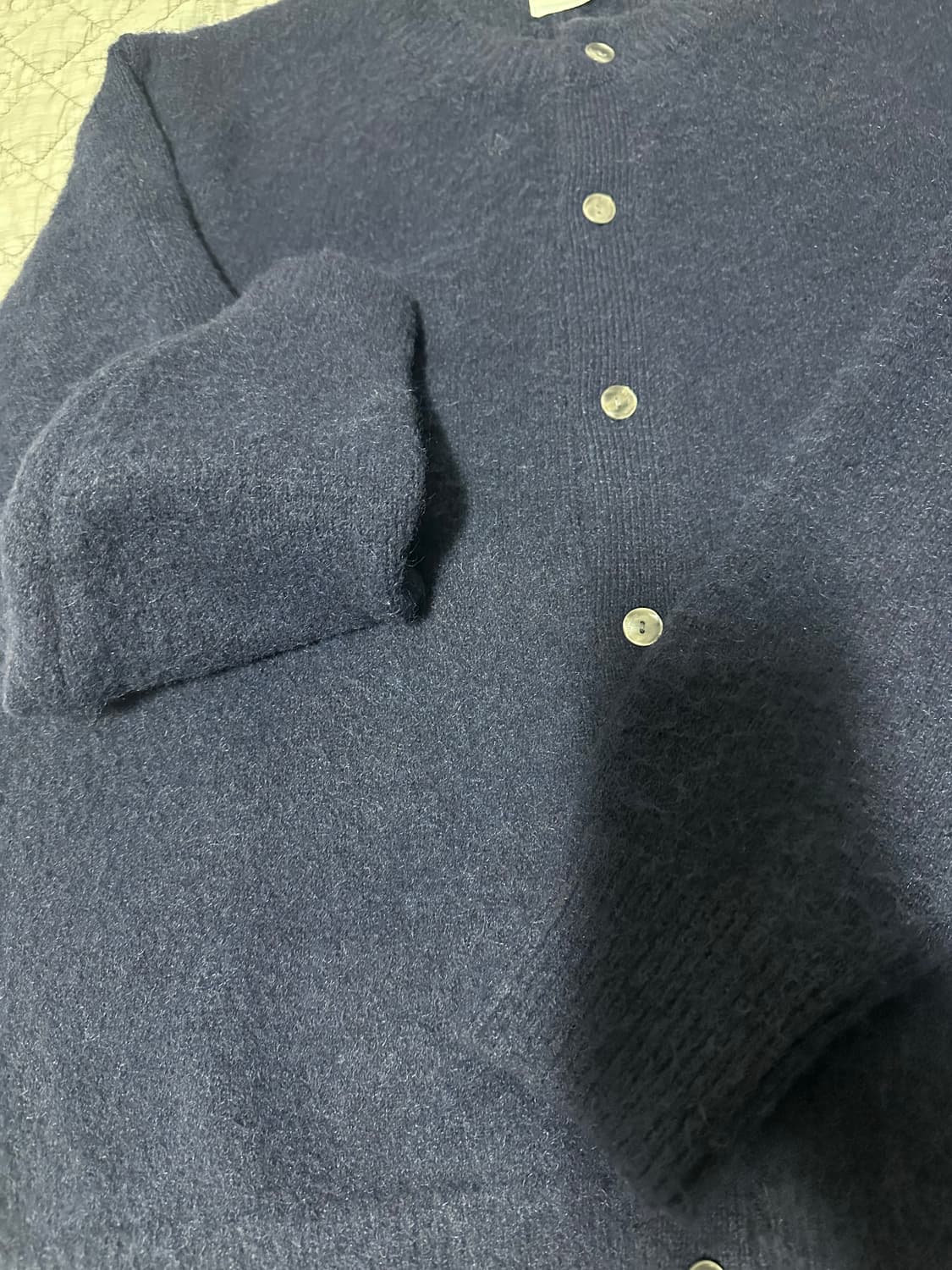 웨이비니스 모헤어 가디건 딥네이비 2사이즈 상품이미지6