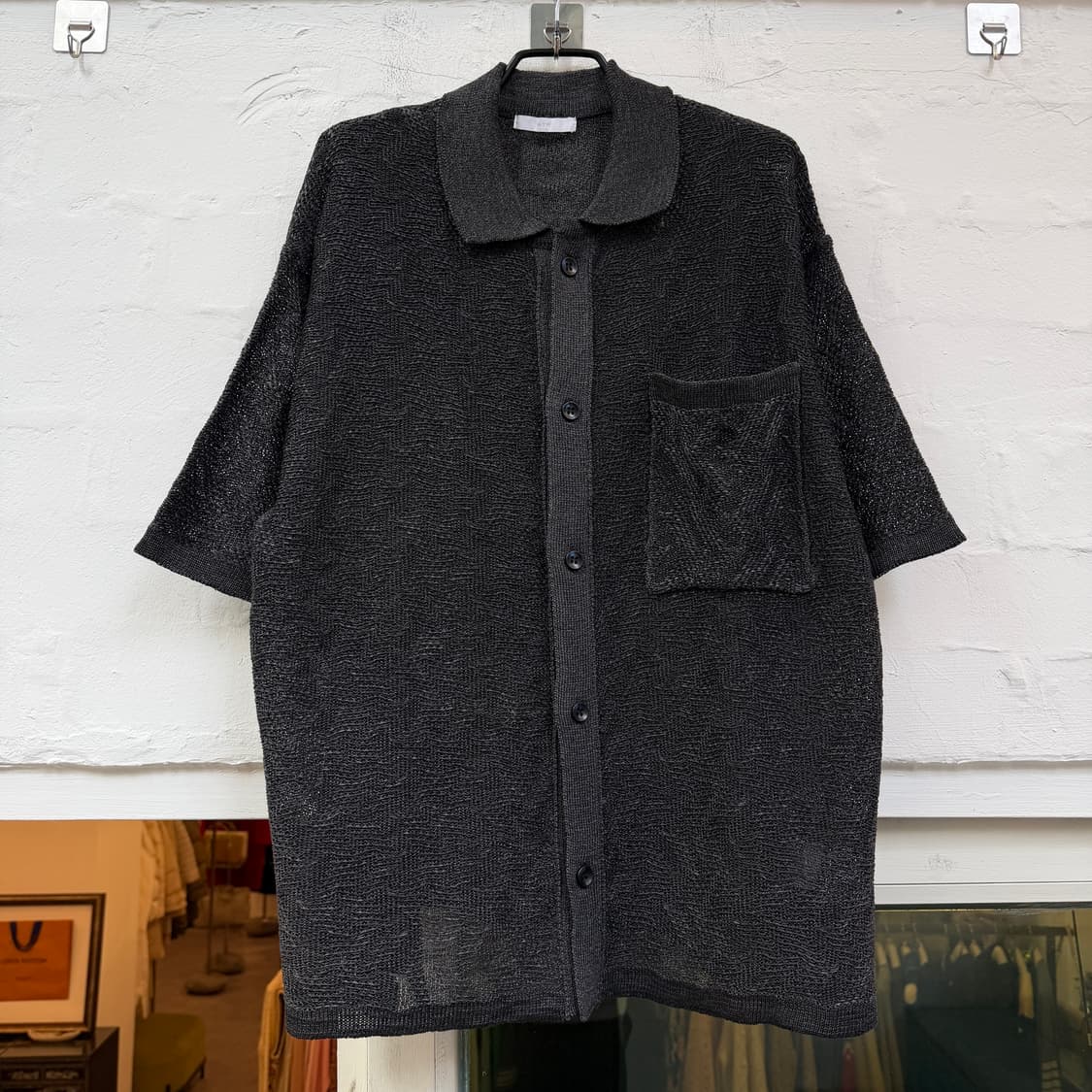 WYM 자카드 메쉬 니트 반팔 셔츠 S 상품이미지1