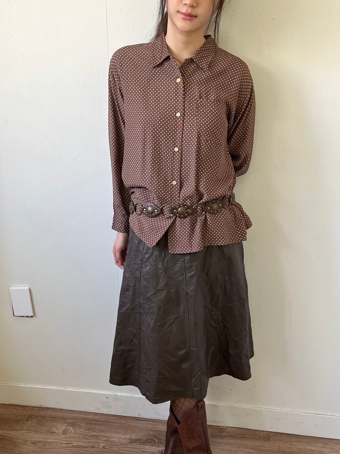 onpeut 도트 블라우스 상품이미지4