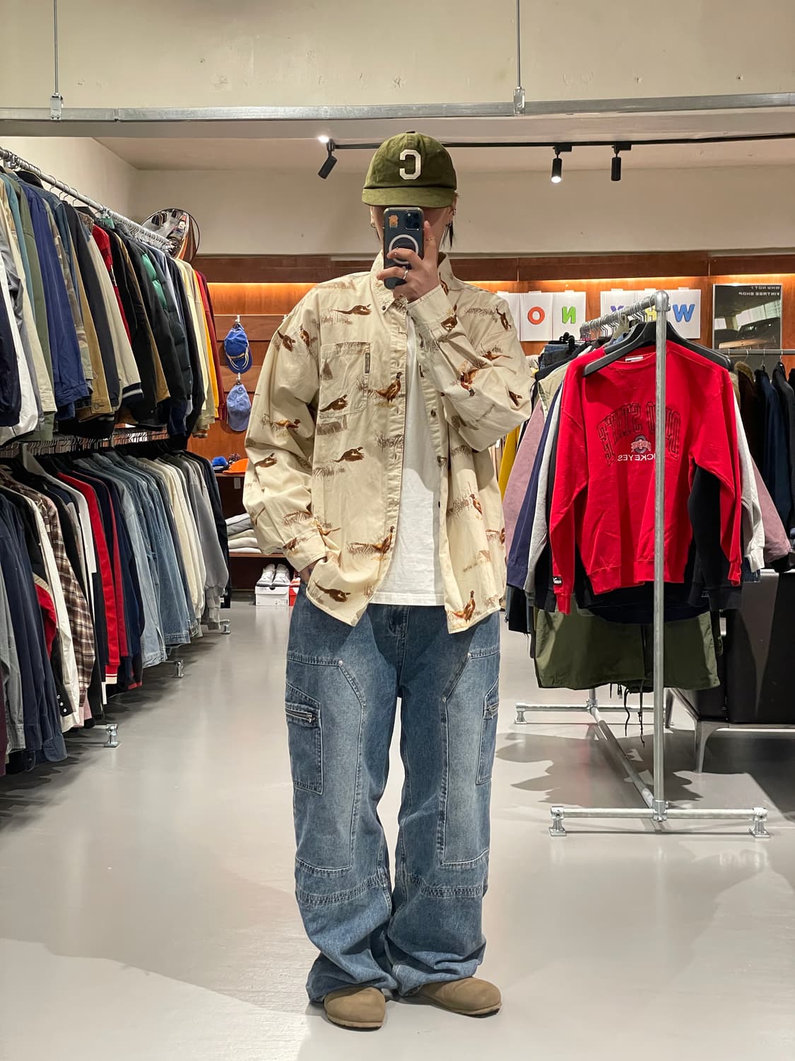 컬럼비아 오리 패턴 헌팅 셔츠 상품이미지3