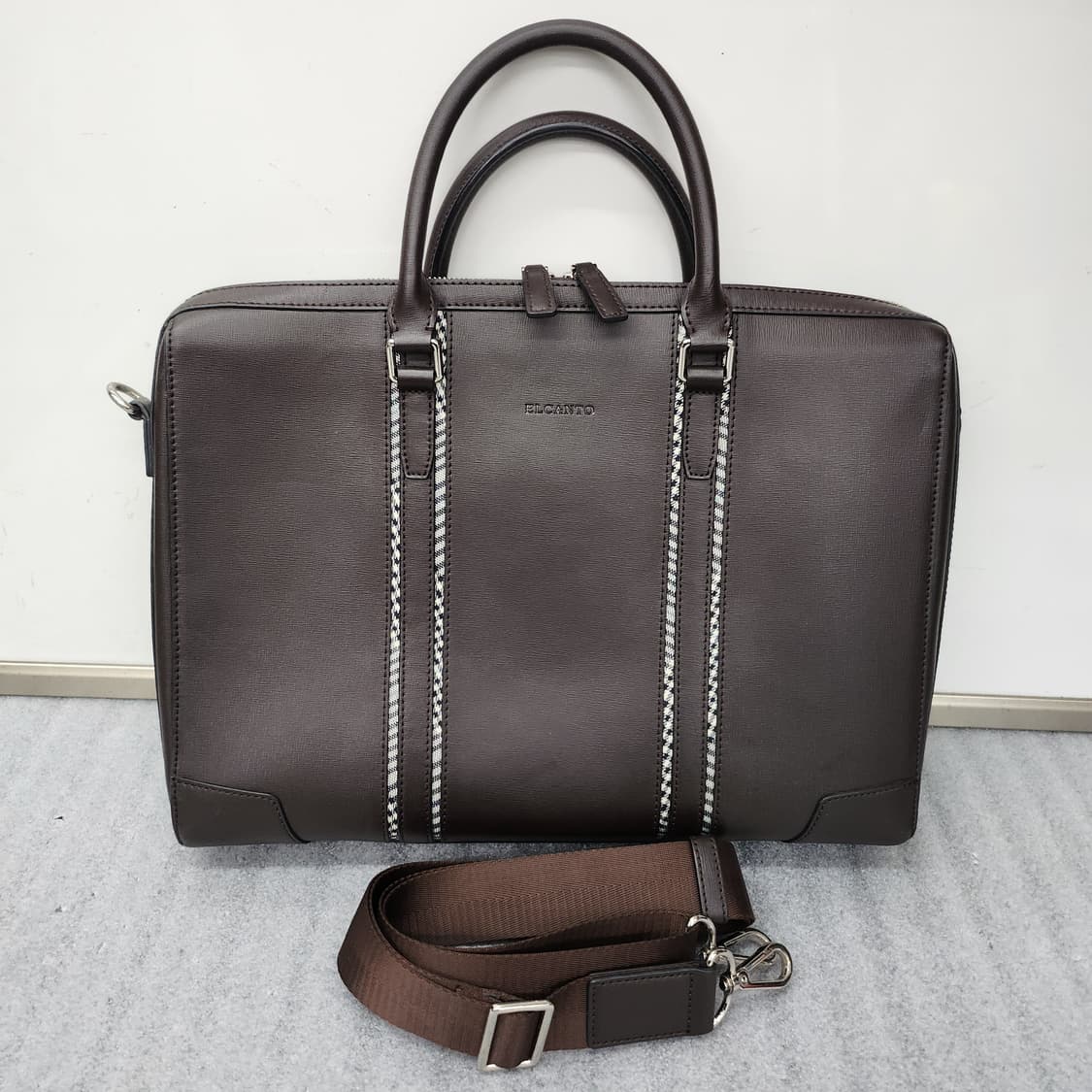 엘칸토 브리프케이스 브라운 40x30x10cm  상품이미지1