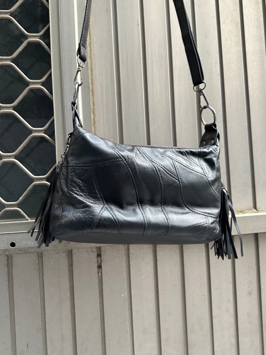 Vintage tassel detail leather bag 상품이미지5