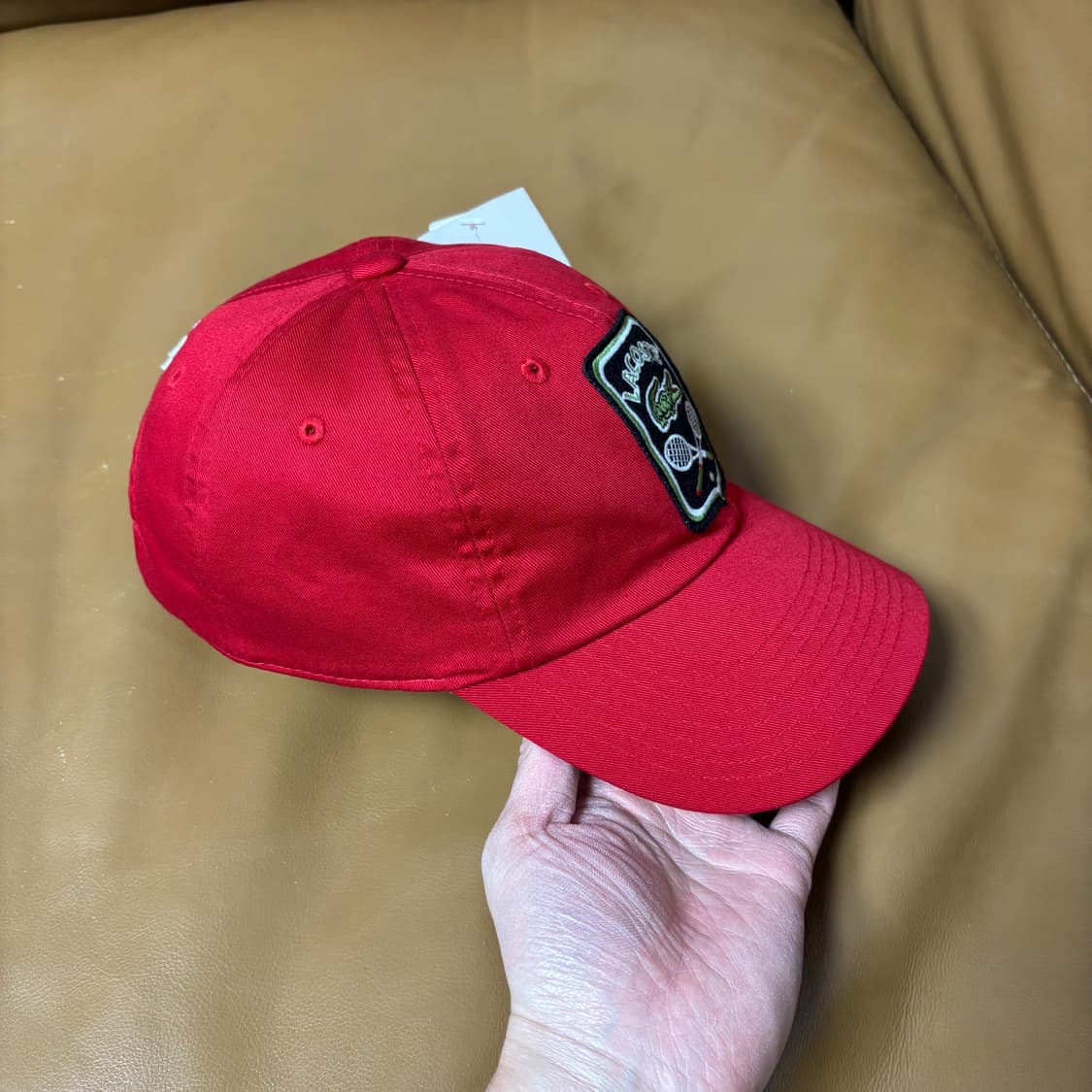 빔즈 빔스 라코스테 6패널 볼캡 모자 테니스 클럽 레드 상품이미지3