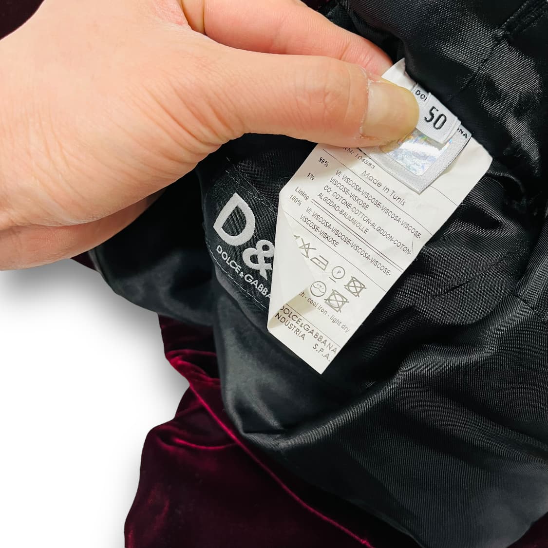 돌체 앤 가바나 00s 섹슈얼 다크 와인 벨벳 블레이저 상품이미지9