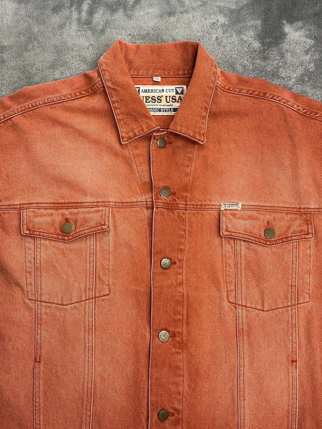 90s Guess by Georges Marciano 데님자켓 XXL 상품이미지3