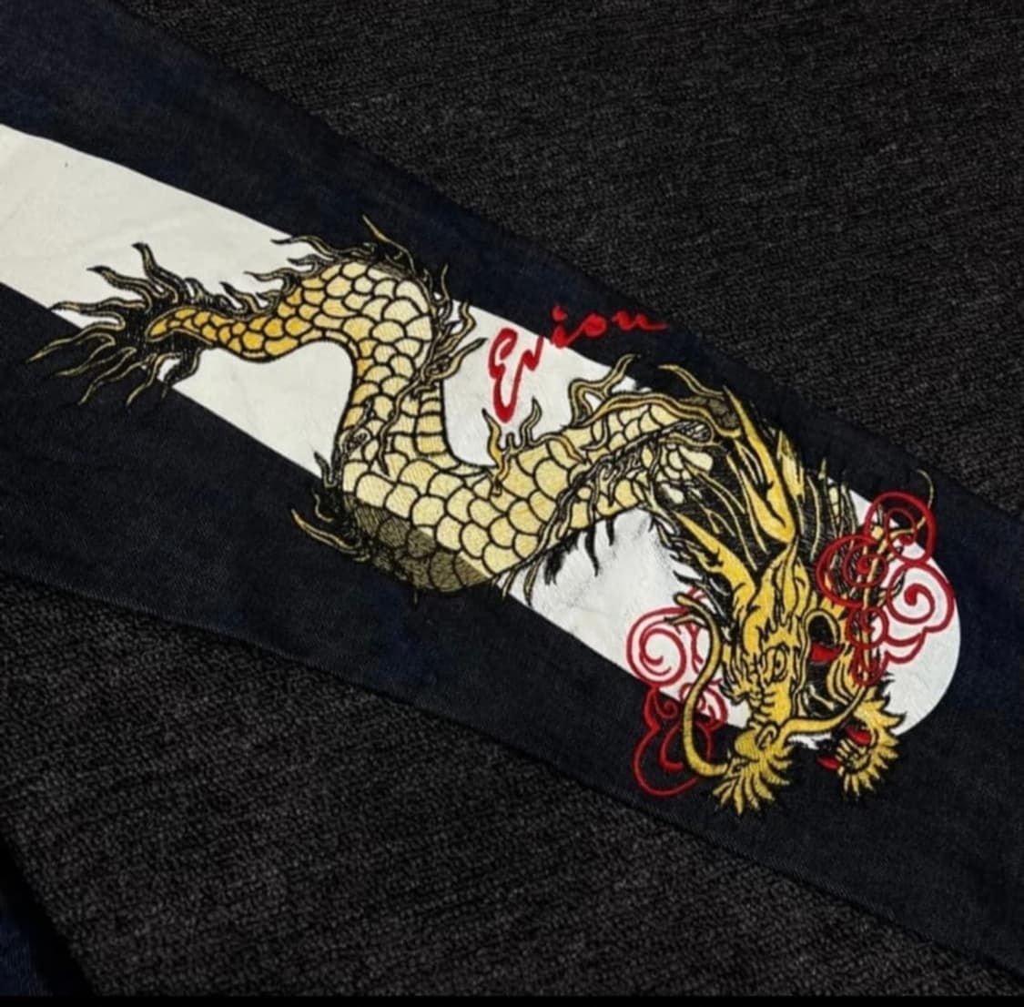 에비수 백로고 데님 자수 팬츠 상품이미지6