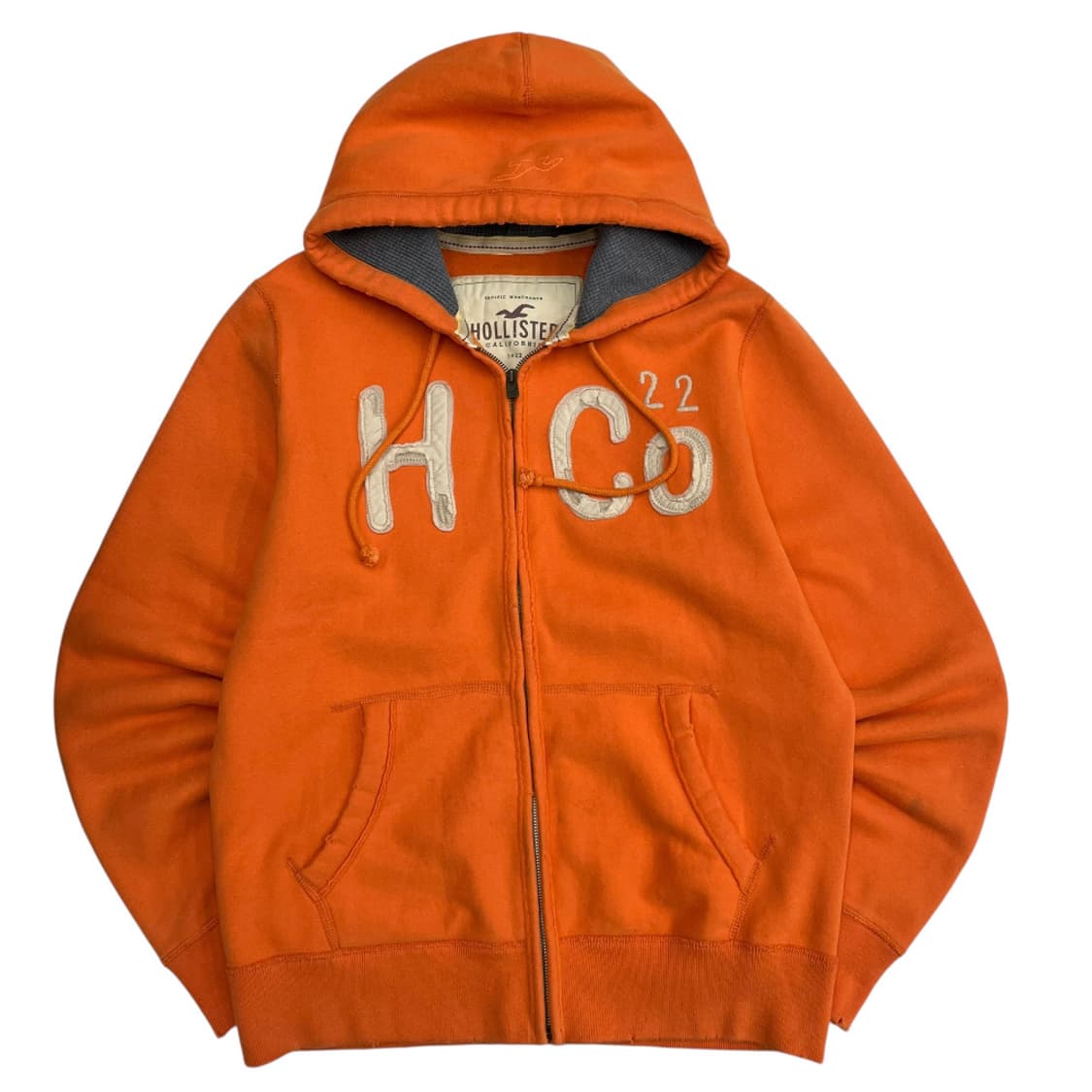 홀리스터 패치로고 오렌지 후드집업 XL 상품이미지2
