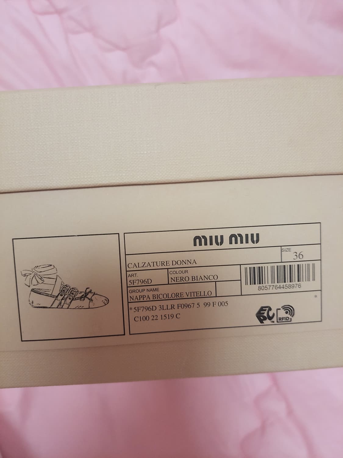 정품)급처3번정도신은!미우미우 가죽더블스트랩리본발레리나플랫슈즈메리제인구두 상품이미지10