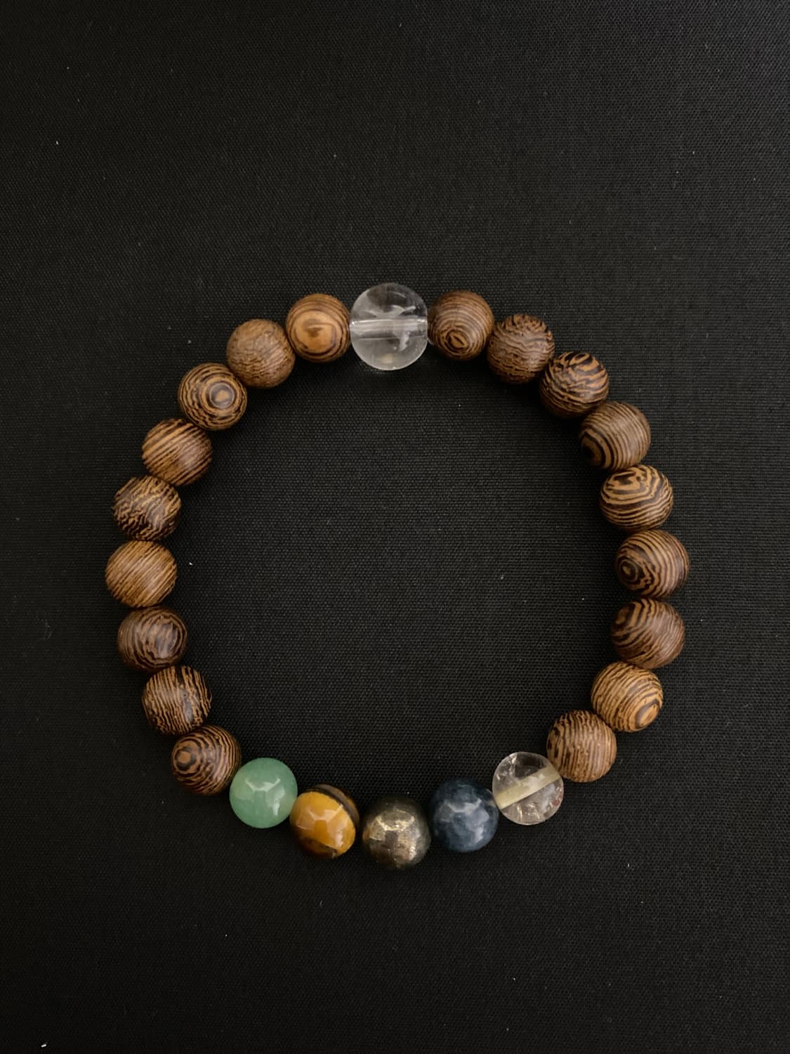 원석 포인트 우드팔찌 상품이미지2