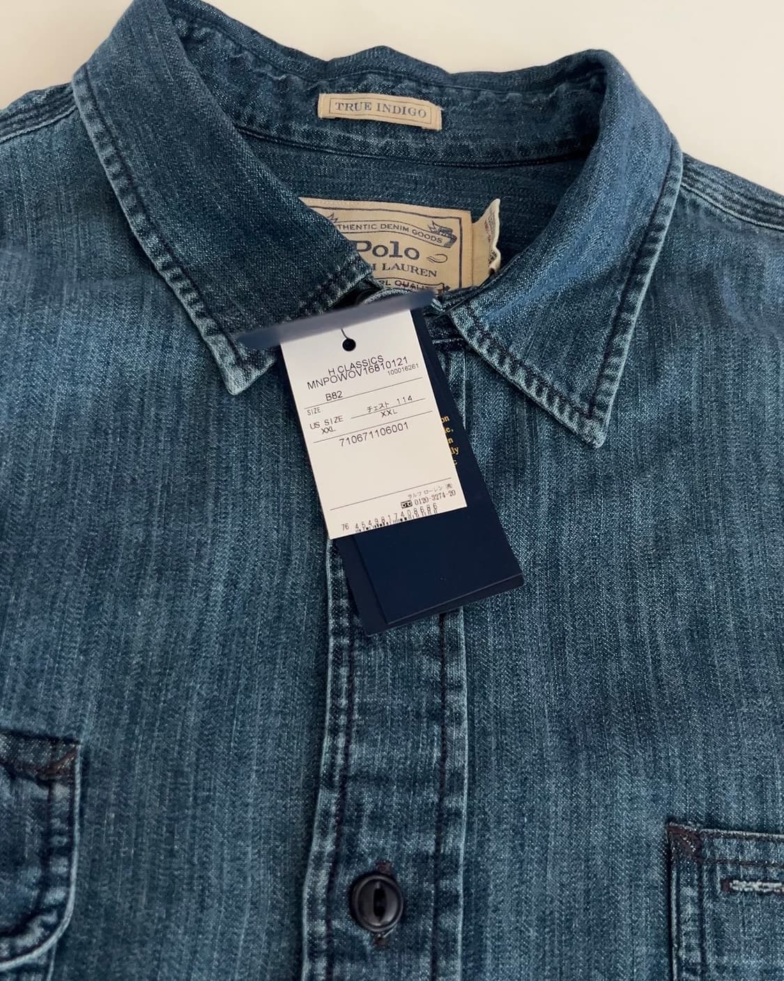 폴로 랄프로렌 데님 셔츠 XXL (Deadstock) 상품이미지5