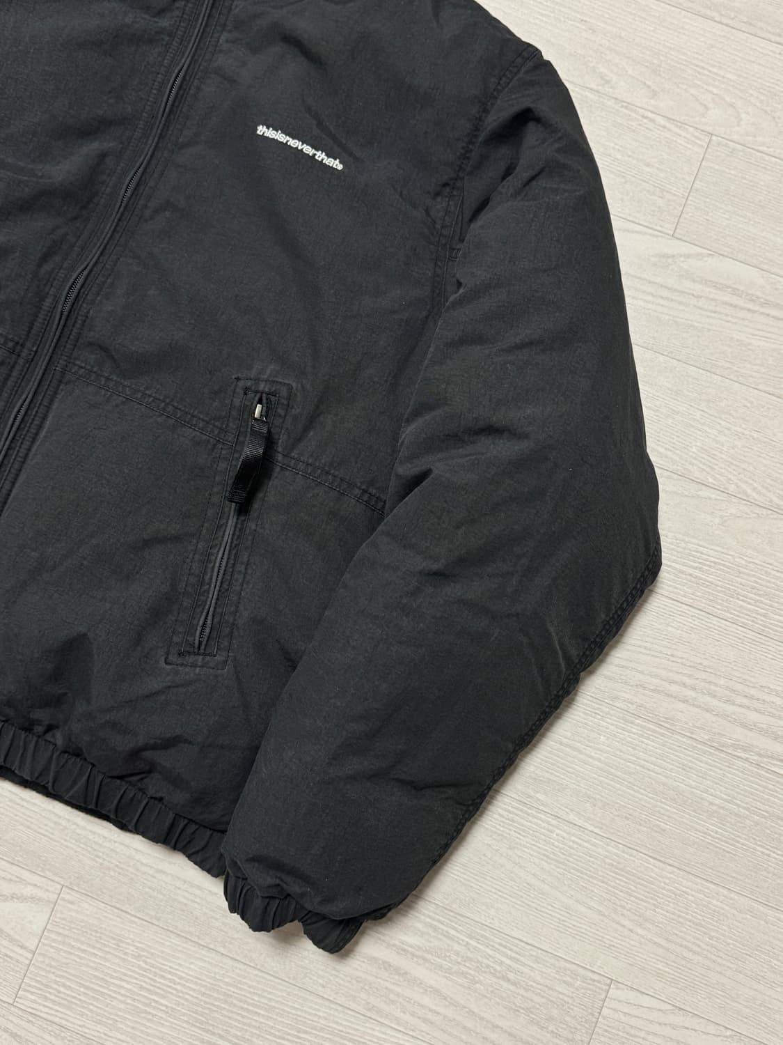 디스이즈네버댓 워시드 다운 푸퍼 재킷 블랙 S 상품이미지4