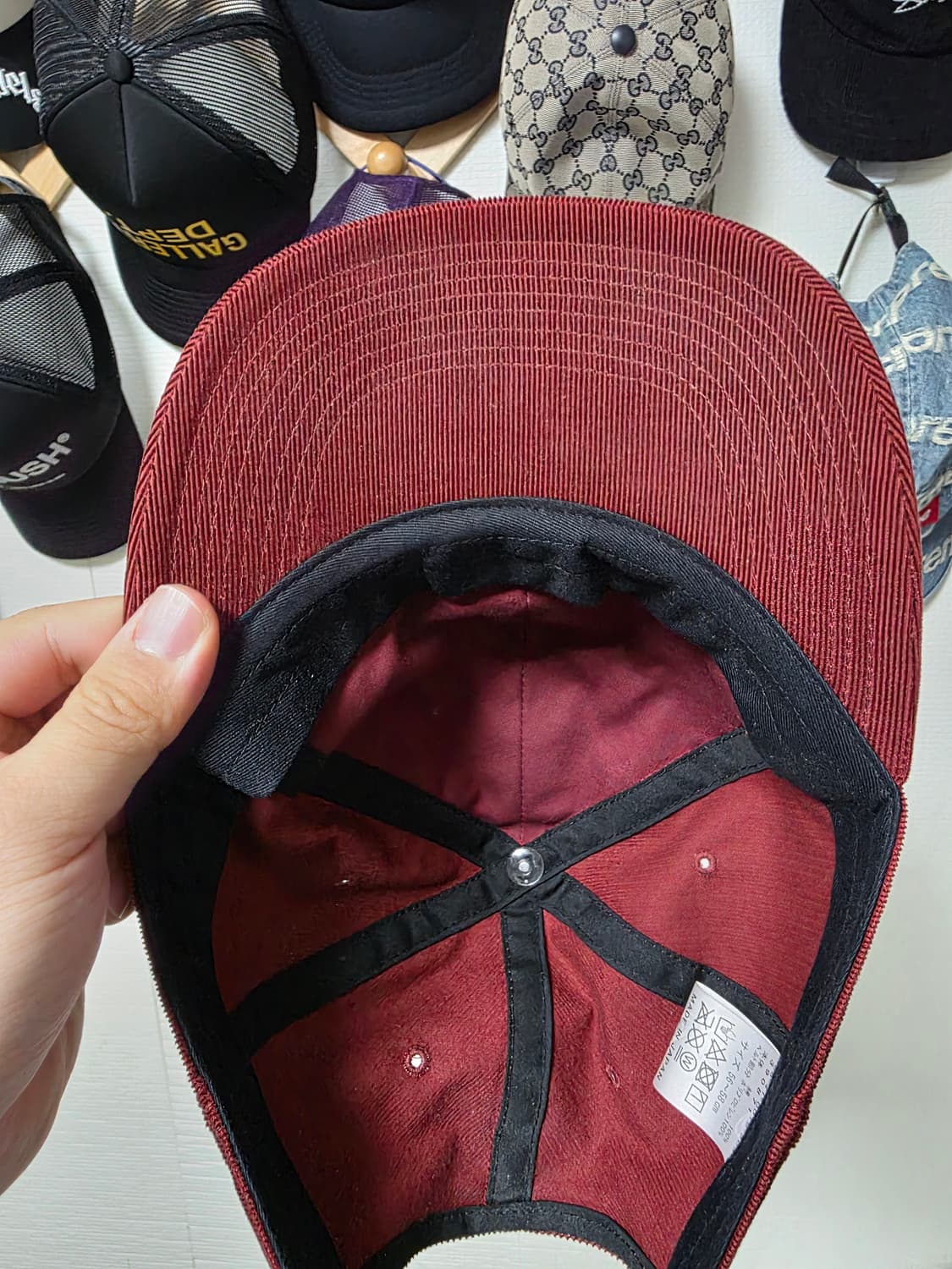 빔즈 재팬 코듀로이 패널캡 버건디 상품이미지4