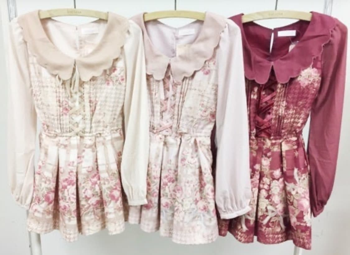 리즈리사 플로럴 플라워 라떼갸루 히메갸루 히메카지 원피스 상의 상품이미지4