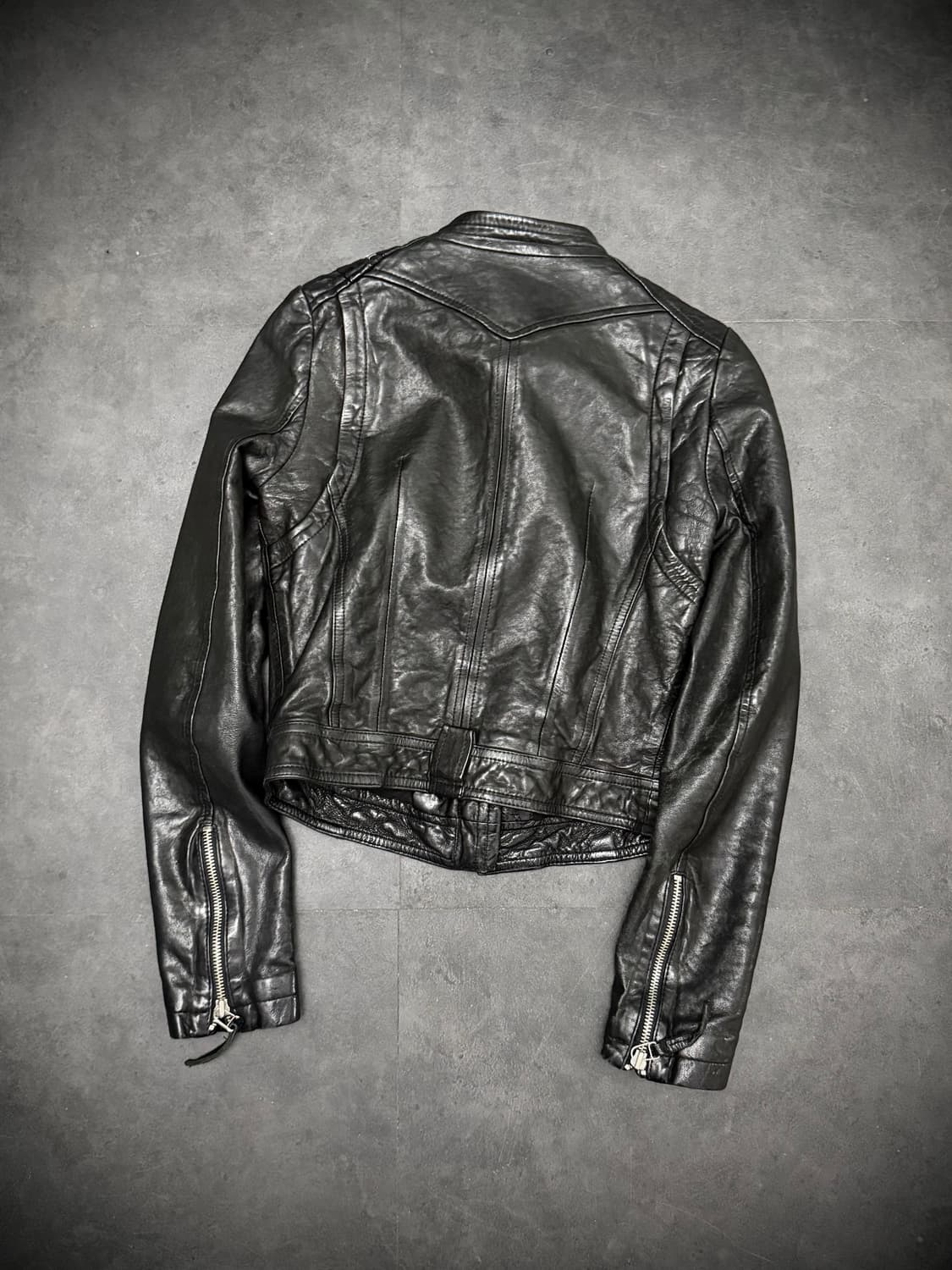 Real leather zipper detailed jacket 상품이미지3