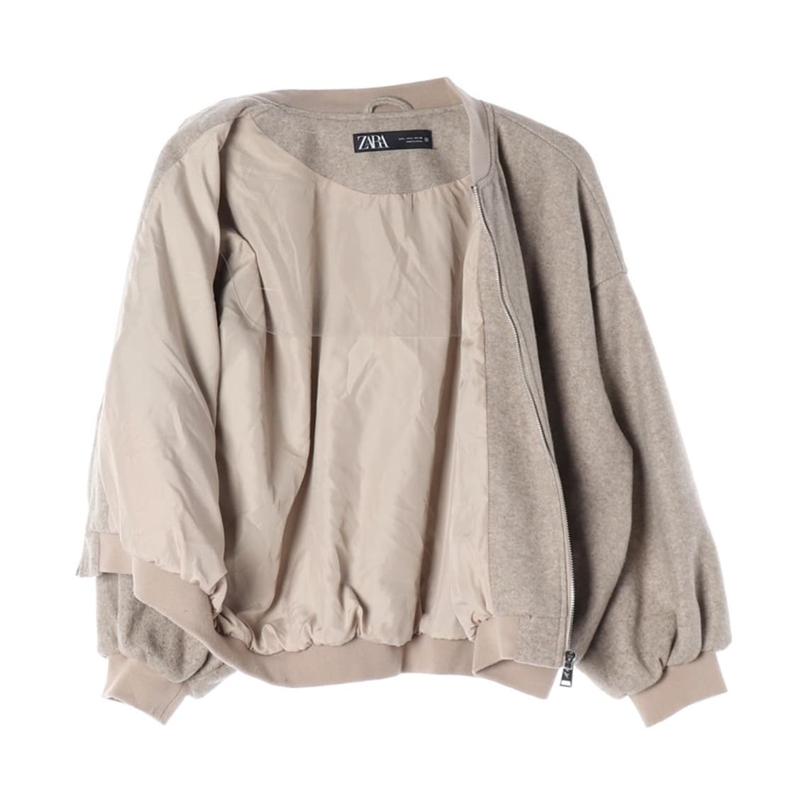 자라 울 블루종 베이지 오버핏 자켓 L 상품이미지2