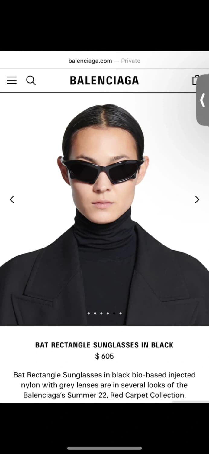 ✨발렌시아가 블랙 bat 선글라스 상품이미지7