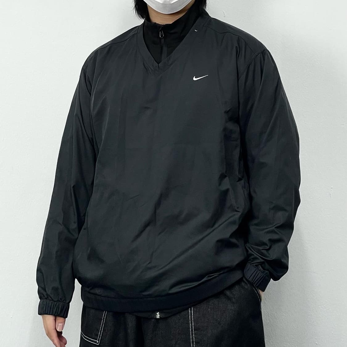 XL 나이키 스우시 오버사이즈 블랙 웜업 상품이미지2