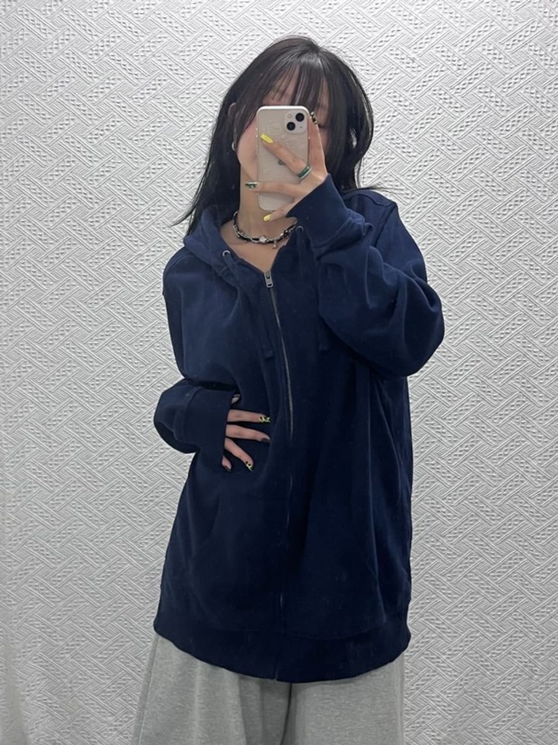 갭 올드스쿨 빈티지 오버핏 약기모 후드 집업 XL C07492 상품이미지1