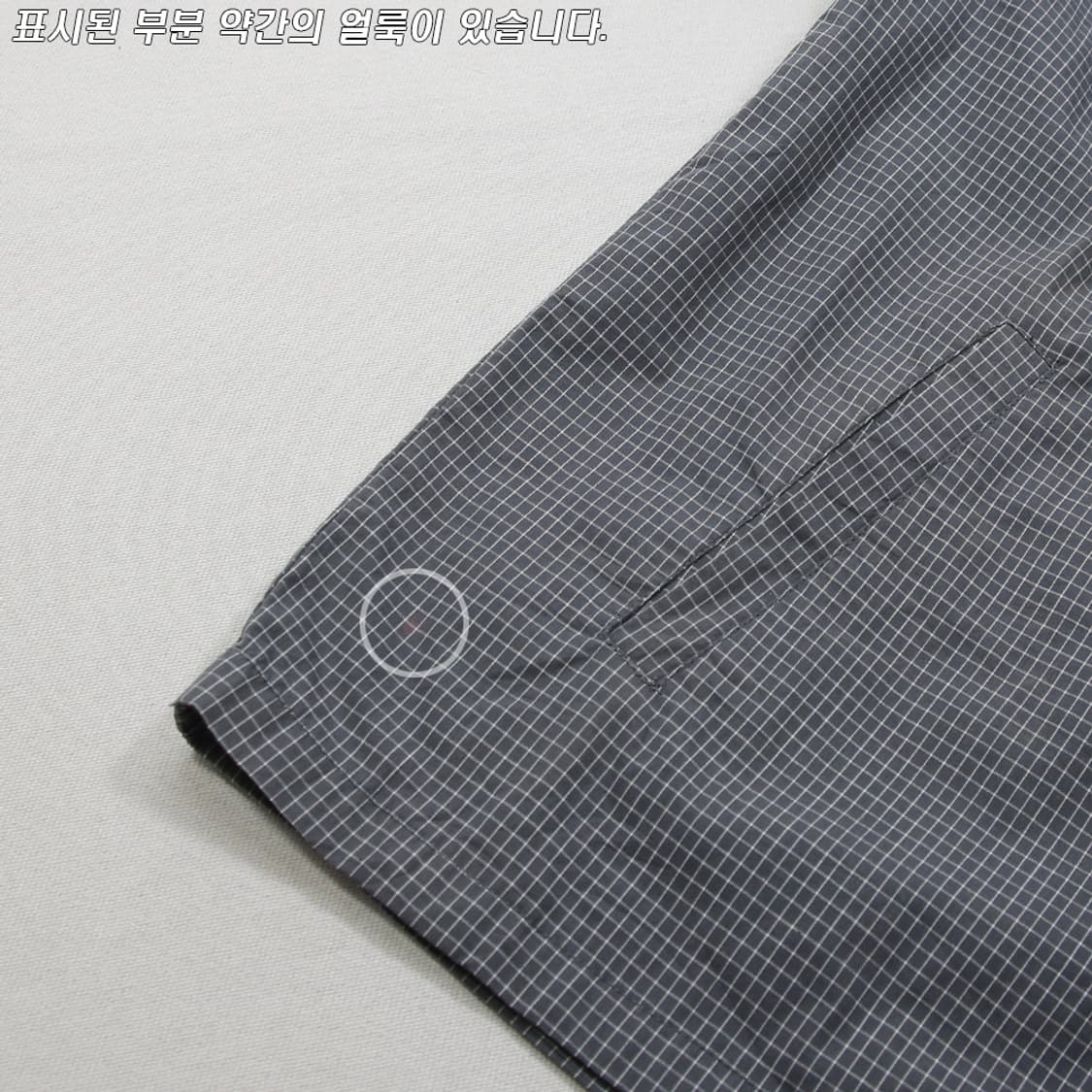 (착용컷) 컨버스 체크 반팔 후드 집업 자켓 (남성용 100) 상품이미지8