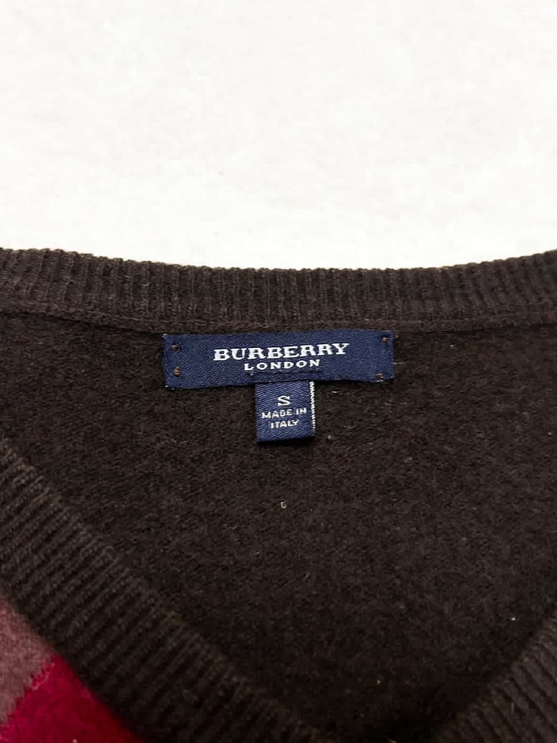 버버리 기마로고 아가일체크 메리노울 니트 상품이미지7