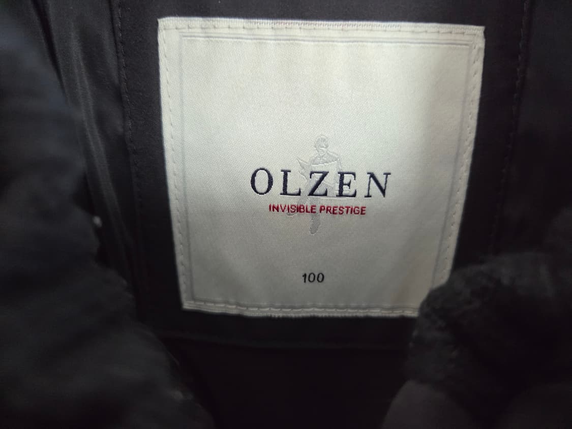 올젠 구스다운 블랙 패딩코트 100 상품이미지2