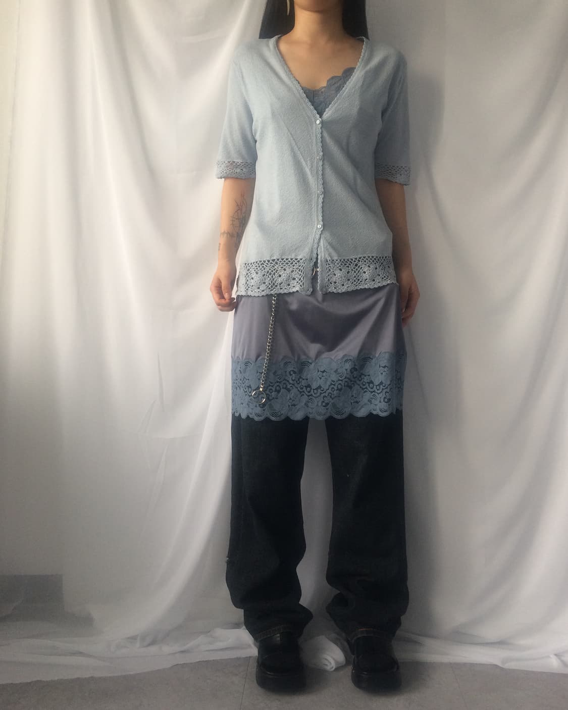 Crochet point knit cardigan 상품이미지7