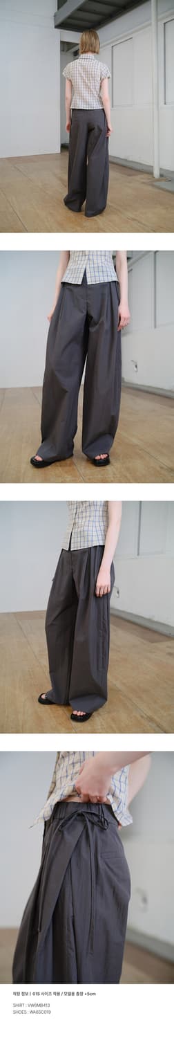 Raive- Side Tuck Detail Pants(차콜 2사이즈) 상품이미지3