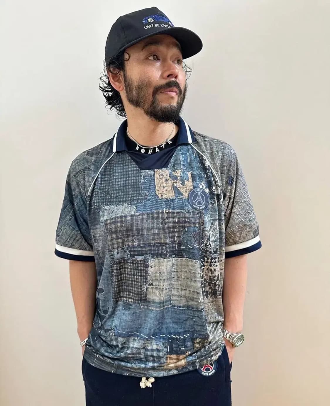 PSG x POGGY 보로 프린트 져지 티셔츠 L 새상품 상품이미지2