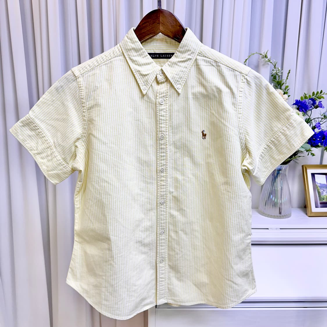 랄프로렌 옐로우 스트라이프 반팔셔츠 상품이미지1