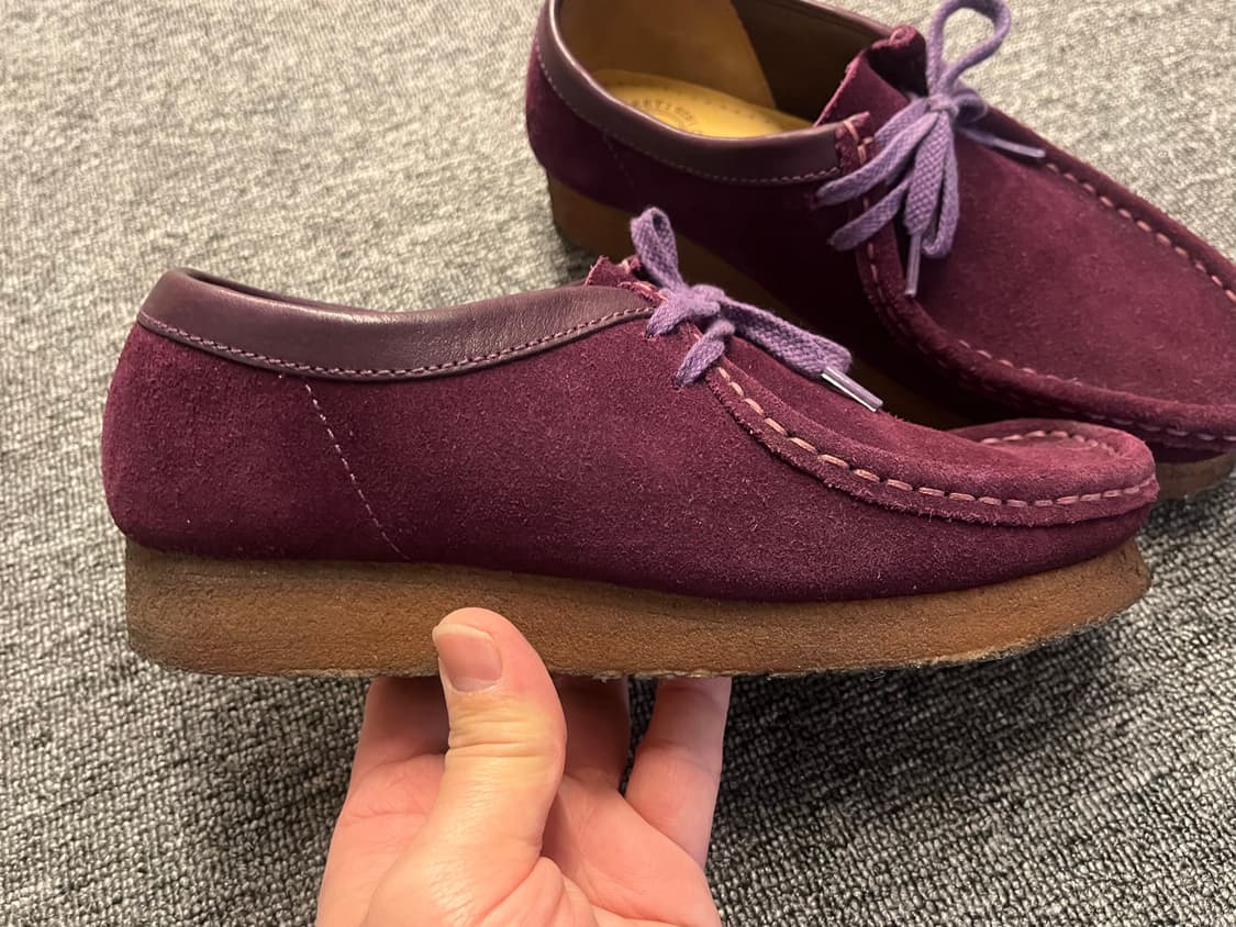 [240] 클락스 스웨이드 월라비 퍼플 레이스 UK5D  상품이미지4