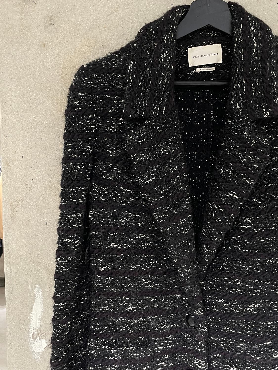 이자벨 마랑 에뚜왈 차콜 스트라이프 체스넛 버튼 알파카 울 자켓 상품이미지2