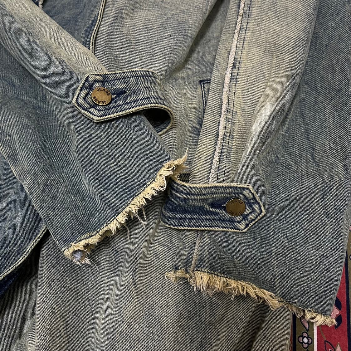 ROOLIBYOO 언발란스 데님 트렌치코트 3XL 상품이미지7