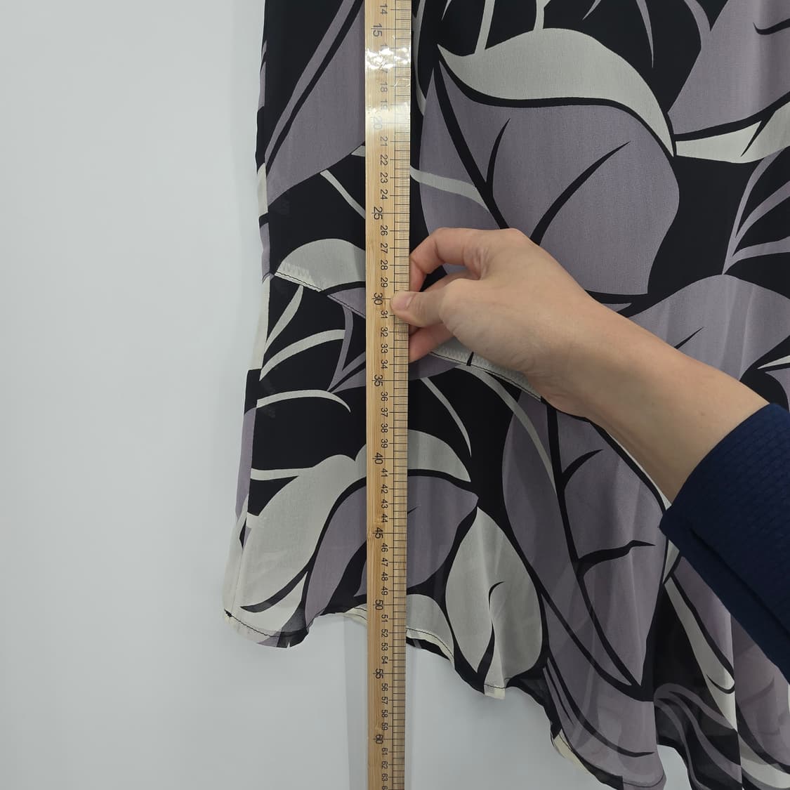 일본 빈티지 플라워 패턴 언발란스 스커트 26" 상품이미지6