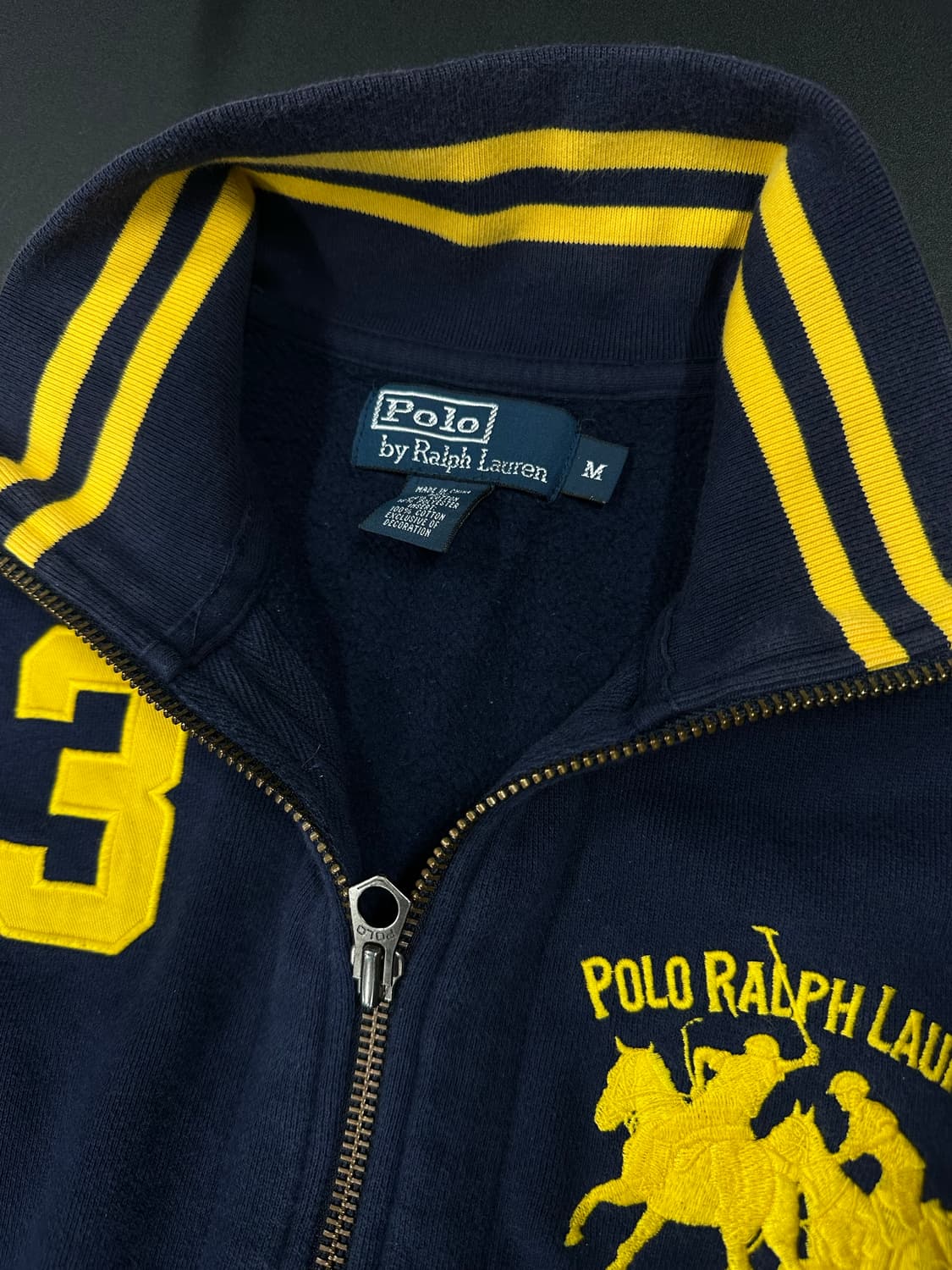 폴로 랄프로렌 빅포니 사이드 라인 코튼 집업 자켓 네이비 상품이미지5