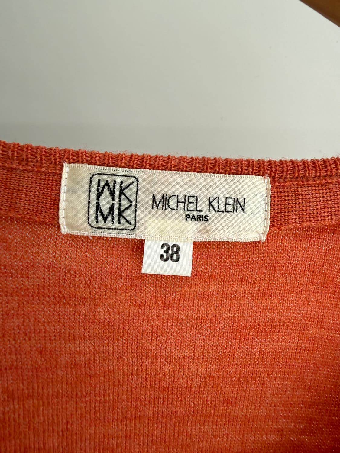 MICHEL KLEIN 오렌지 울 니트 가디건  상품이미지5
