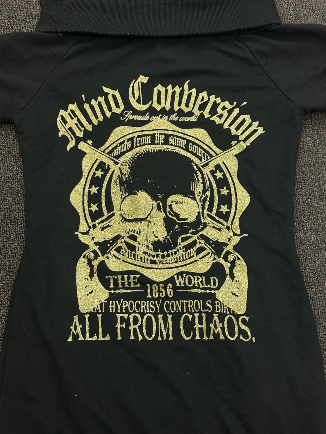 L)Japanese vintage 여성 y2k 하이넥 숏슬리브 상품이미지7